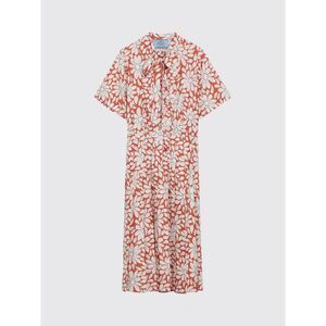 Prada Women Prada Cotton Floral Print Shirt Dress